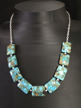 Artisan Mosaic Turquoise Necklace